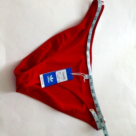 New Adidas Women's Original 3 Stripe Scarlet Red Bikini Bottom WMN'S Size US  XL - Picture 5 of 9
